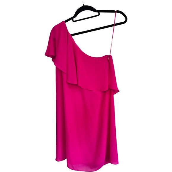 CECE hot pink asymmetrical dress size 10 - Picture 2 of 4